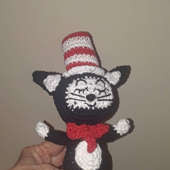 Cat in the Hat inspired, made to order by seller, 6" - Picture 3 of 4